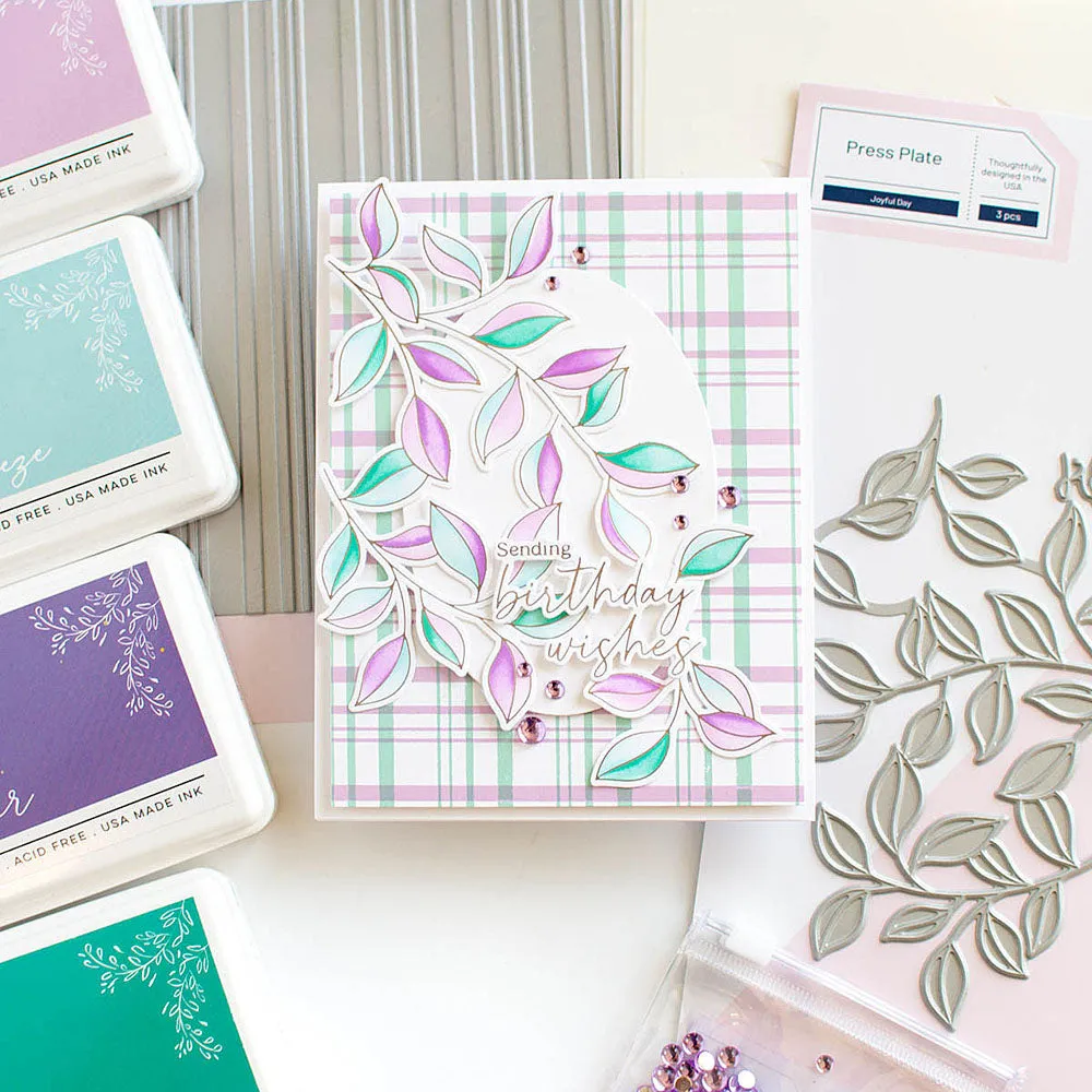 Pinkfresh Studio Press Plate Plaid
