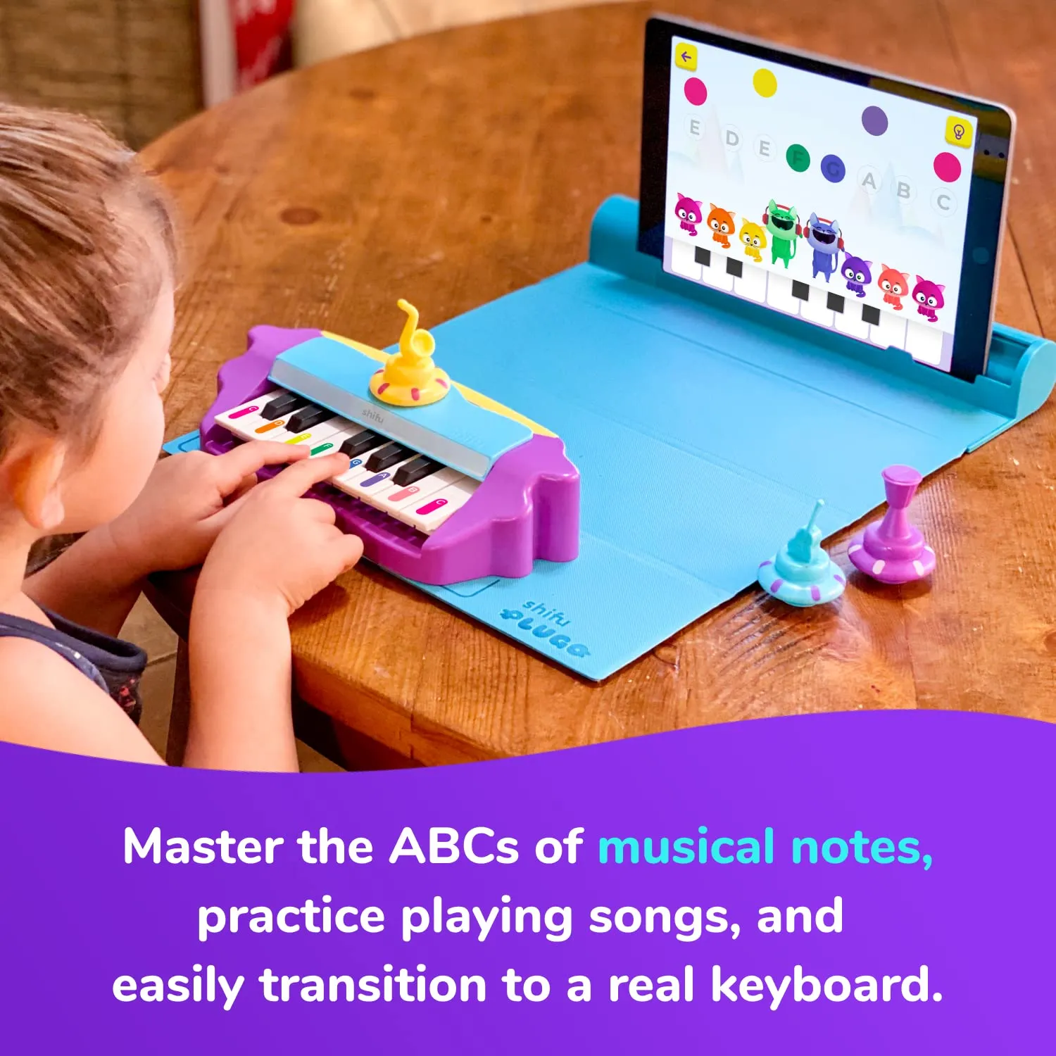 PlayShifu Plugo Tunes - Piano Learning Musical STEM Kit for Kids Ages 4 Years & Up (App Based, Device Not Included)