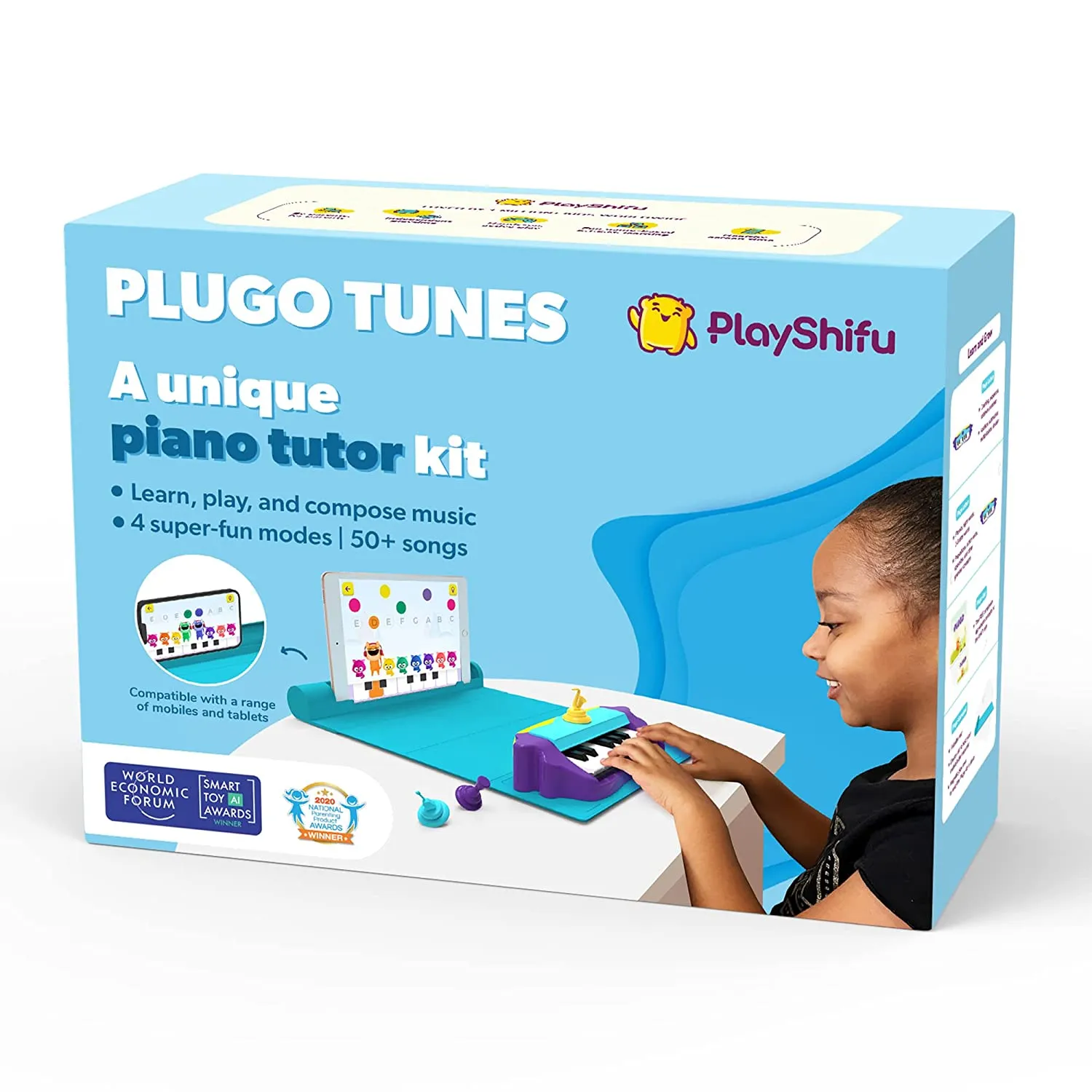 PlayShifu Plugo Tunes - Piano Learning Musical STEM Kit for Kids Ages 4 Years & Up (App Based, Device Not Included)