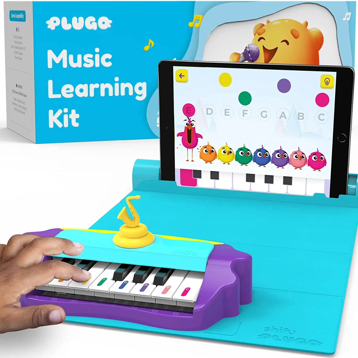 PlayShifu Plugo Tunes - Piano Learning Musical STEM Kit for Kids Ages 4 Years & Up (App Based, Device Not Included)