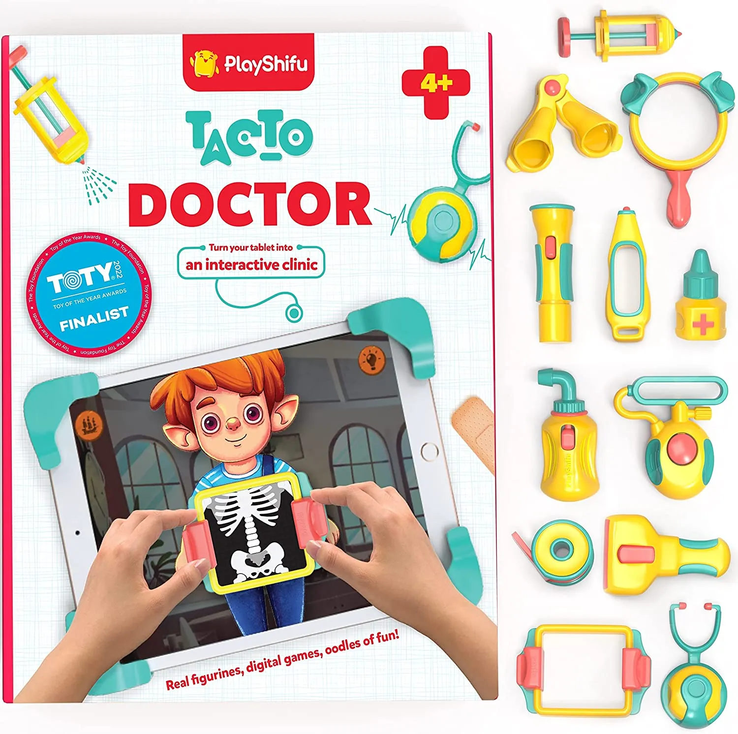 PlayShifu Tacto Doctor - Interactive STEM Pretend Play with Real Learning Game for Kids Ages 4 Years & Up (Tablet Not Included)