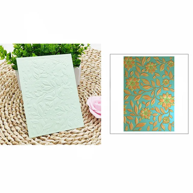 Poppy Crafts 3D Embossing Folder #1 - Flower Vines