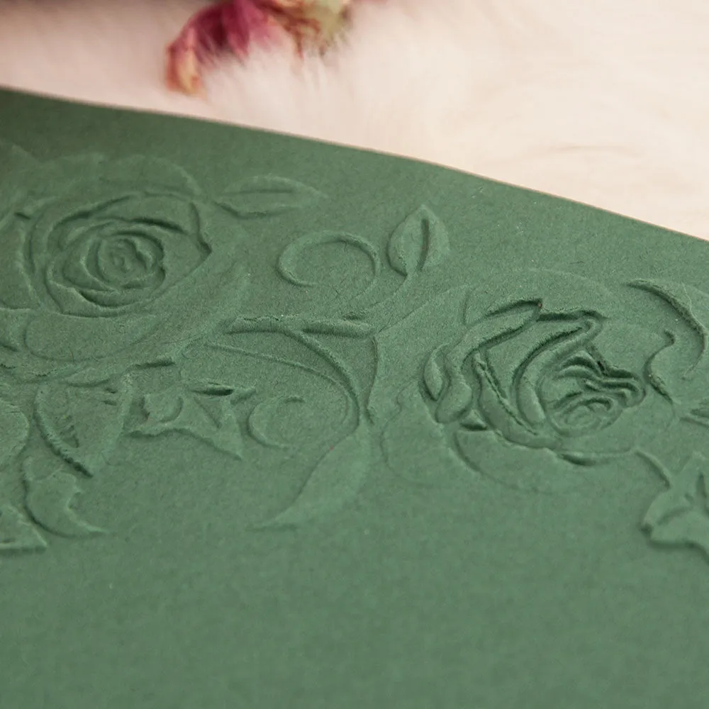Poppy Crafts 3D Embossing Folder #127 - Rose Corner