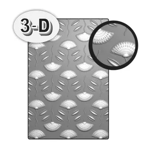 Poppy Crafts 3D Embossing Folder #35 - Oriental Fan