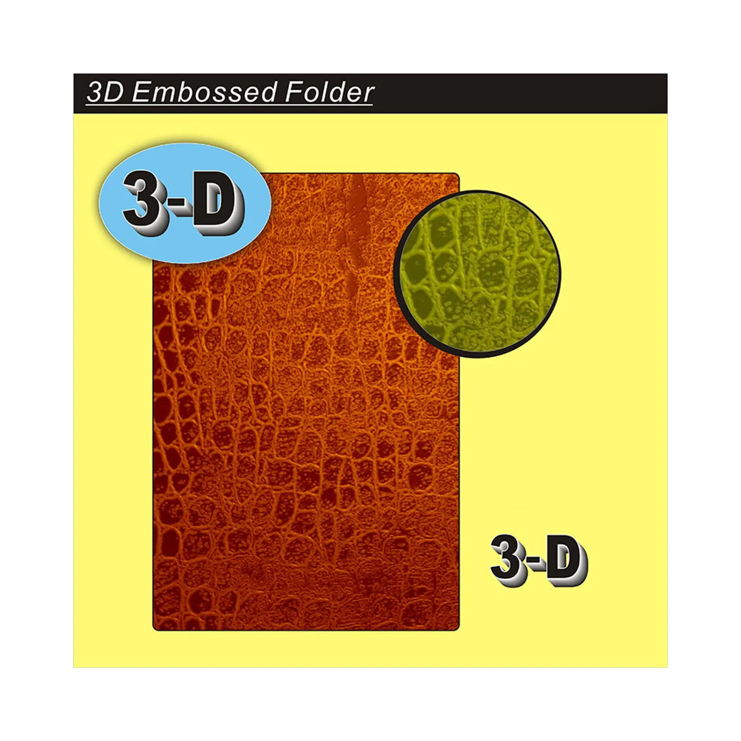 Poppy Crafts 3D Embossing Folder #41 - Alligator Skin
