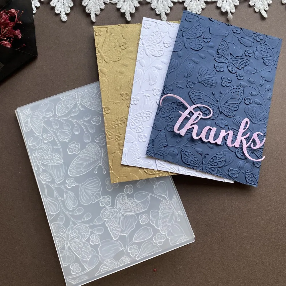 Poppy Crafts 3D Embossing Folder #53 - Sweet Butterflies