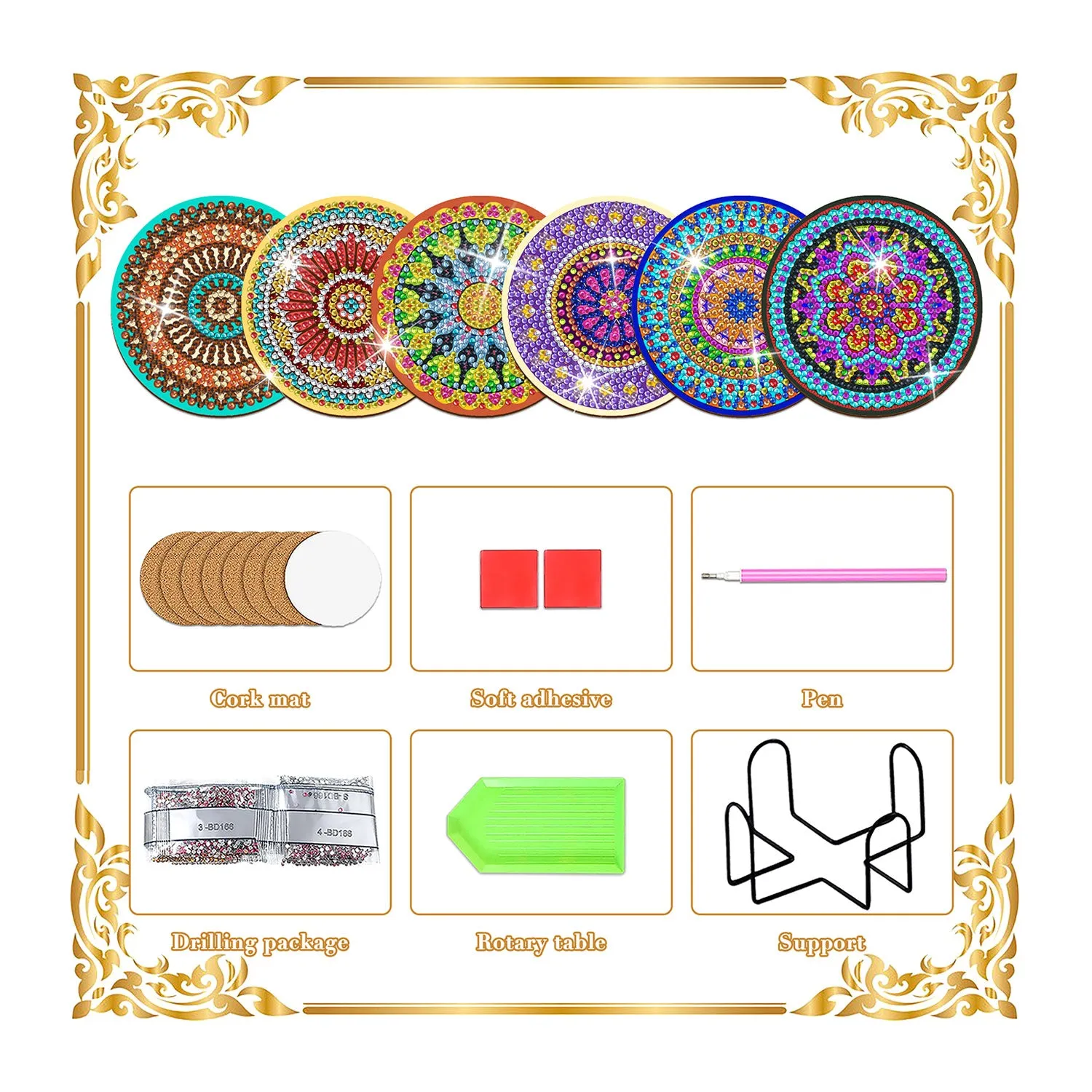 Poppy Crafts Diamond Coaster Kit #6 - Mandala #8