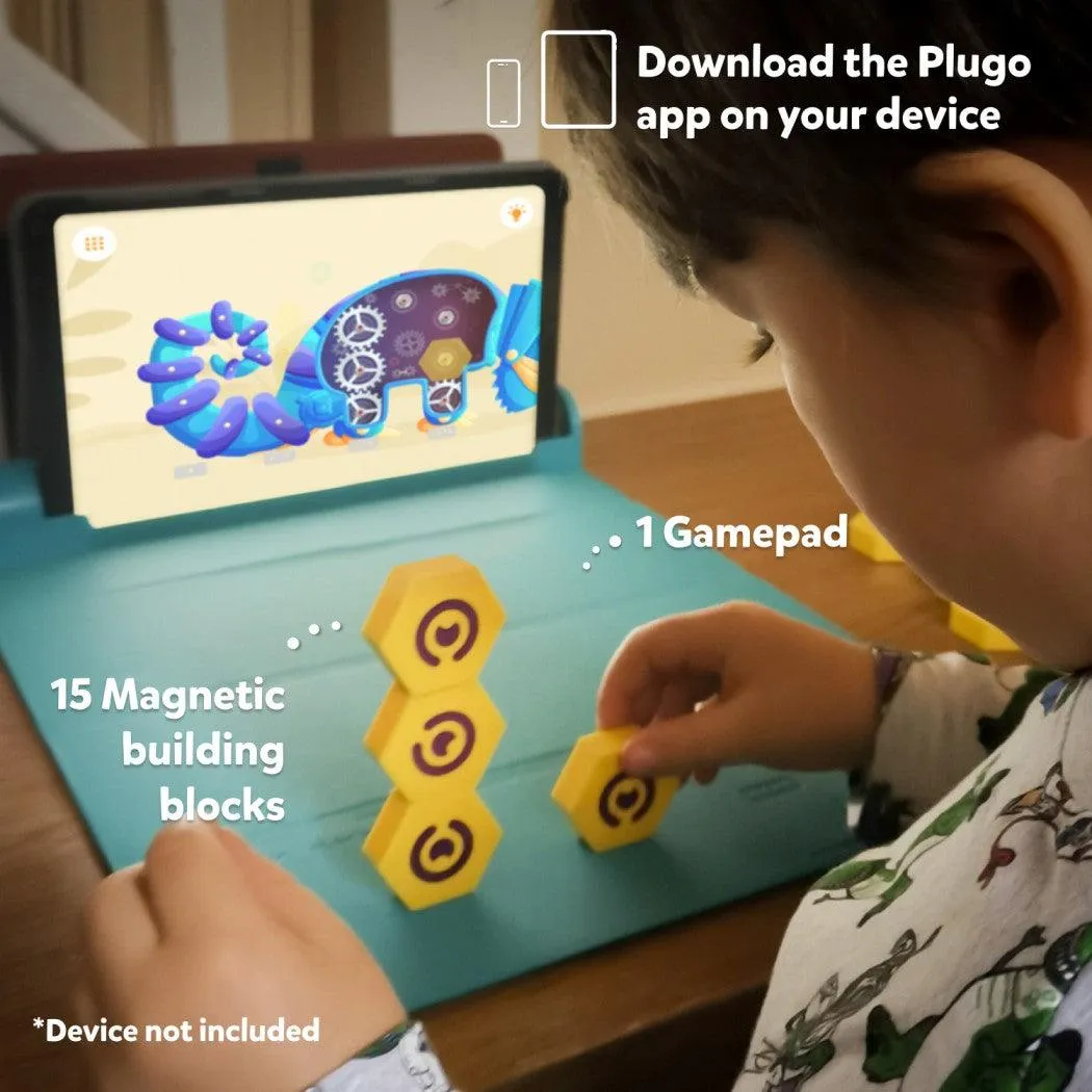 Shifu Plugo Link - Magnetic Building Blocks Kit with Stem Puzzles for Kids Ages 4-10 Years (App Based, Device Not Included)