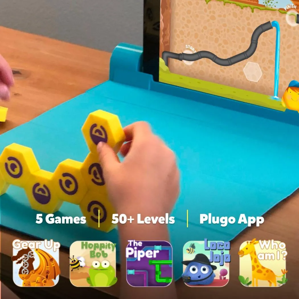 Shifu Plugo Link - Magnetic Building Blocks Kit with Stem Puzzles for Kids Ages 4-10 Years (App Based, Device Not Included)