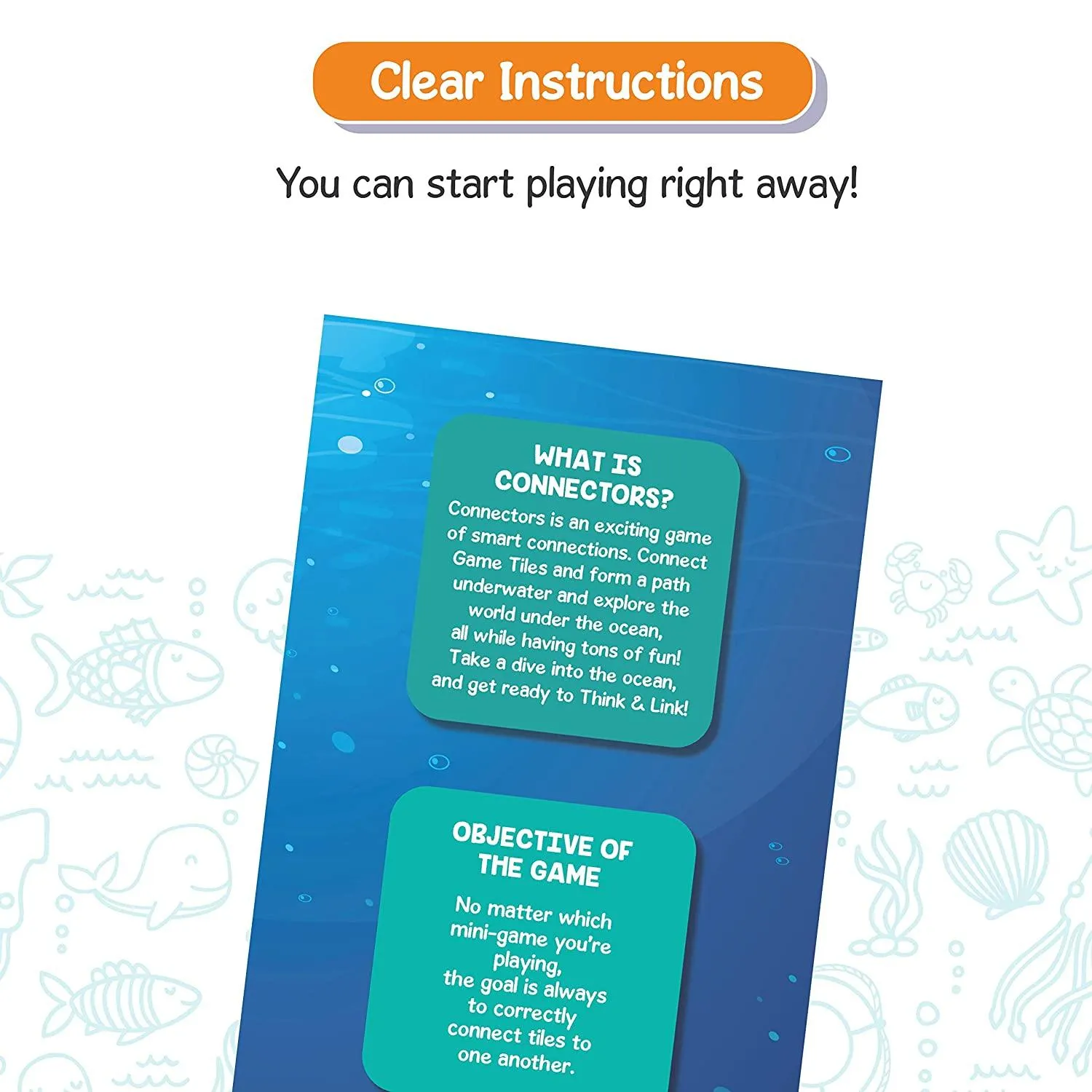 Skillmatics Connectors Think & Link Shark Attack - Family Game for Ages 6 