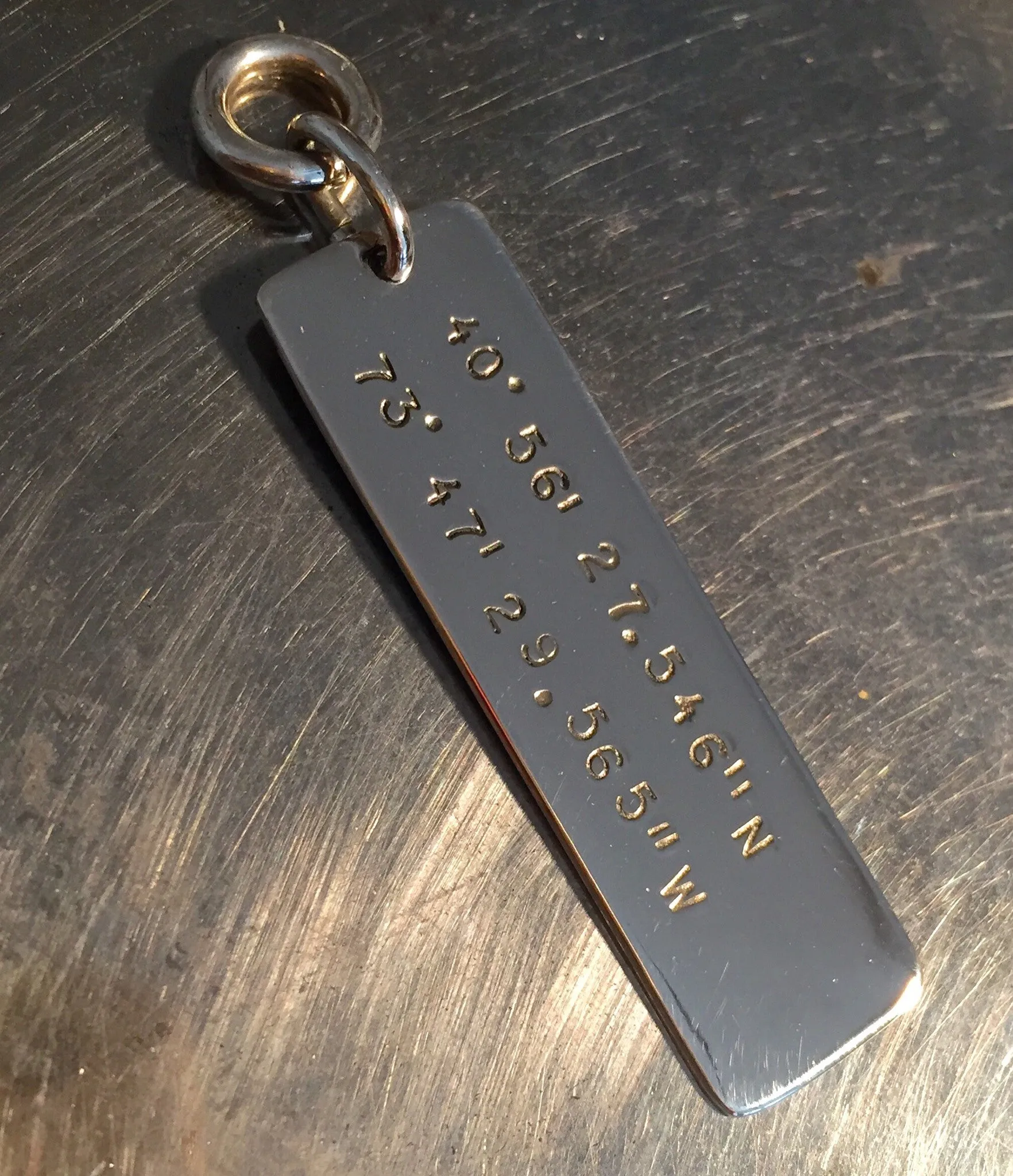 Sterling Silver Latitude Longitude Pendant