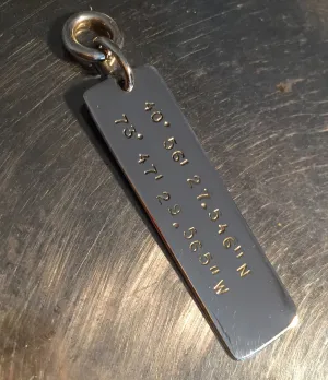 Sterling Silver Latitude Longitude Pendant