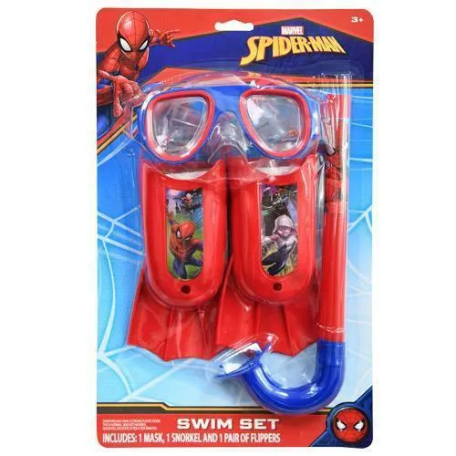 Swim Pool Games - Marvel - Spiderman - Mask Flipper Snorkel Set