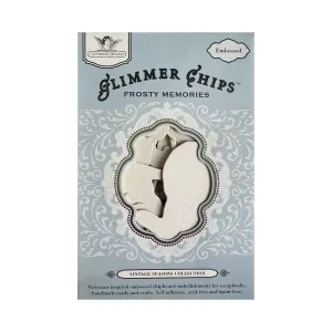 Tattered Angels Glimmer Chips - Frosty Memories - Embossed 49pc