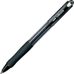 Uni Laknock SN100M Ball Pen 1mm Blister Pack BLACk