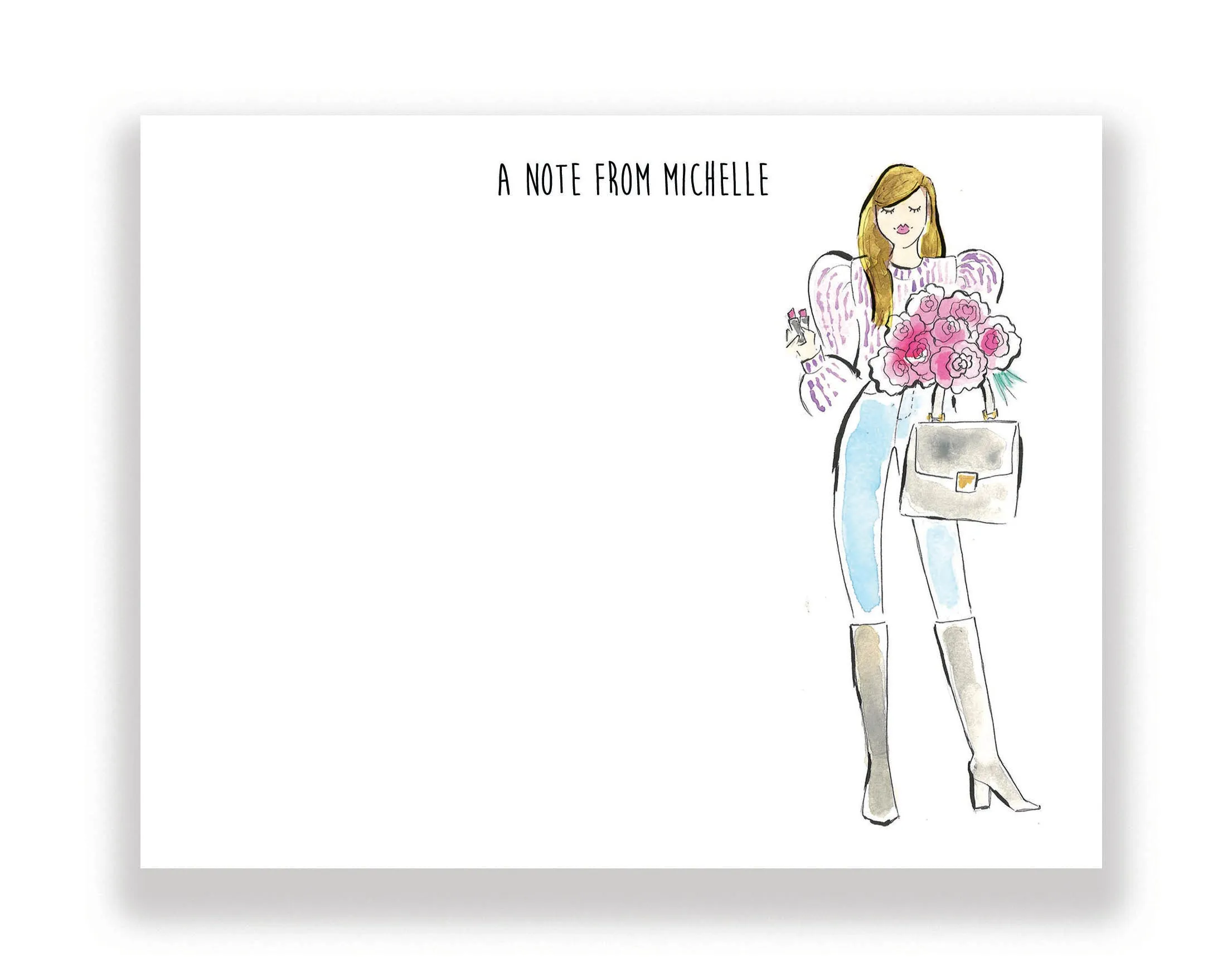 Valentine Bouquet Personalized Stationery