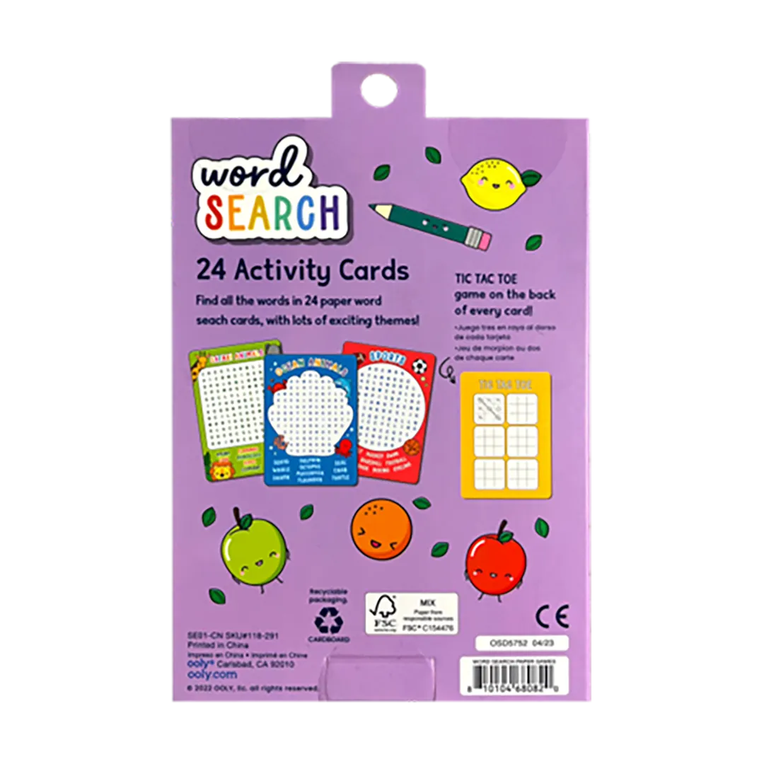 Word Search Activity Cards